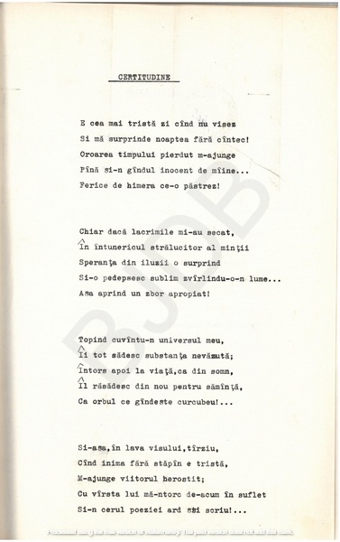 M-1076-1130-36 - 55 de Poezii în manuscris dactilografiat. ALEXANDRU MIRCESCU